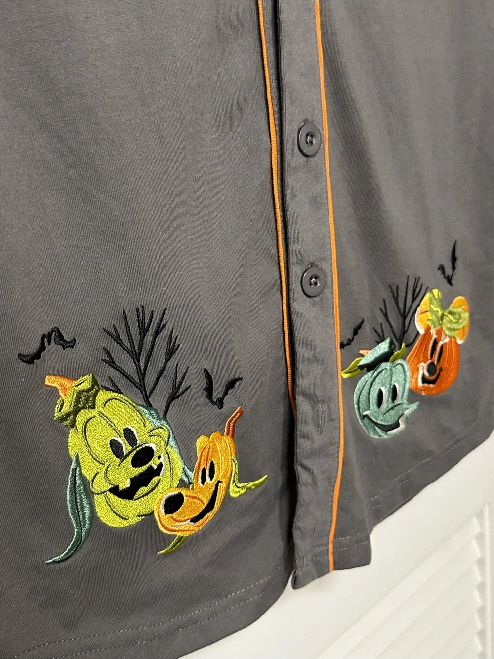 Disneyland Resort Halloween Mickey and Friends Baseball Button Up Jersey